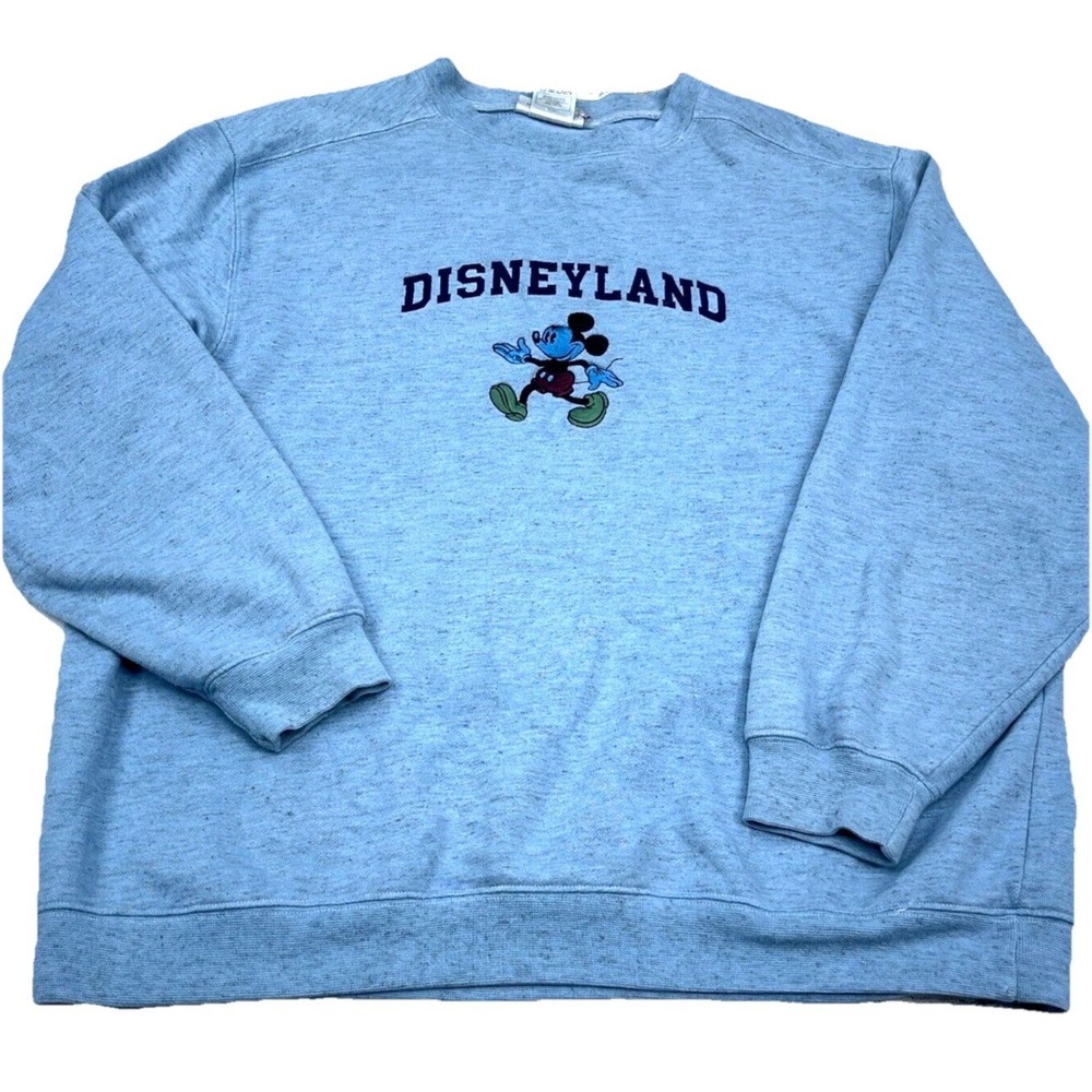 Vintage Disney Sweatshirt Men Large Crewneck Sweater Mickey Mouse DisneyLand Y2K
